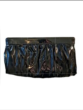 Vintage 1950s Ande Black Patent Leather Mid Century Purse Convertible Strap